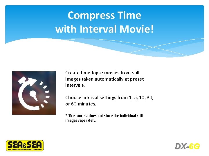 Compress Time with Interval Movie! Create time-lapse movies from still images taken automatically at