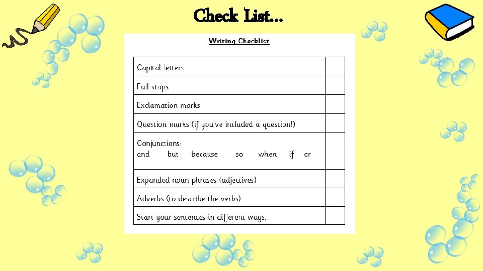 Check List… Check List…