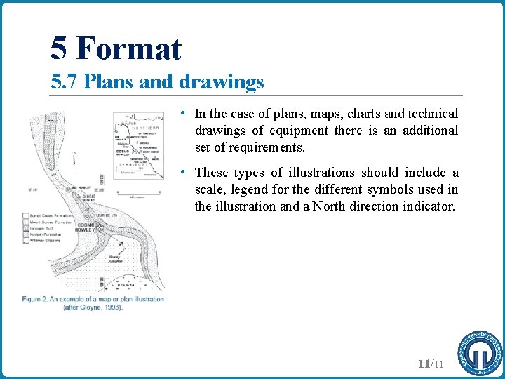 5 Format 5. 7 Plans and drawings • In the case of plans, maps,
