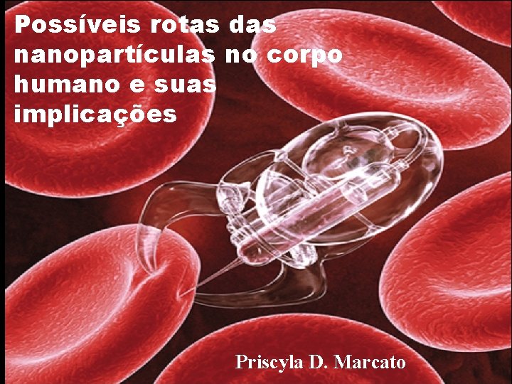 Possíveis rotas das nanopartículas no corpo humano e suas implicações Priscyla D. Marcato Possíveis rotas das nanopartículas no corpo humano e suas implicações Priscyla D. Marcato