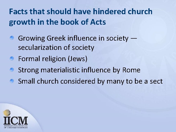 Facts that should have hindered church growth in the book of Acts Growing Greek