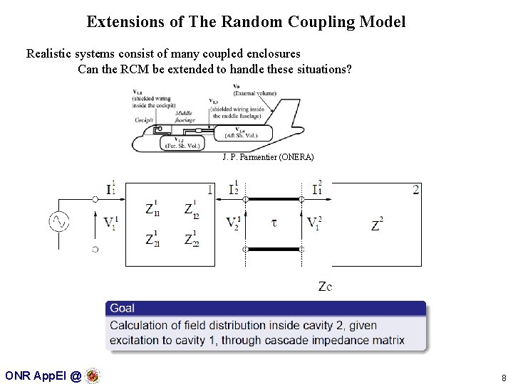 Extensions of The Random Coupling Model Realistic systems consist of many coupled enclosures Can