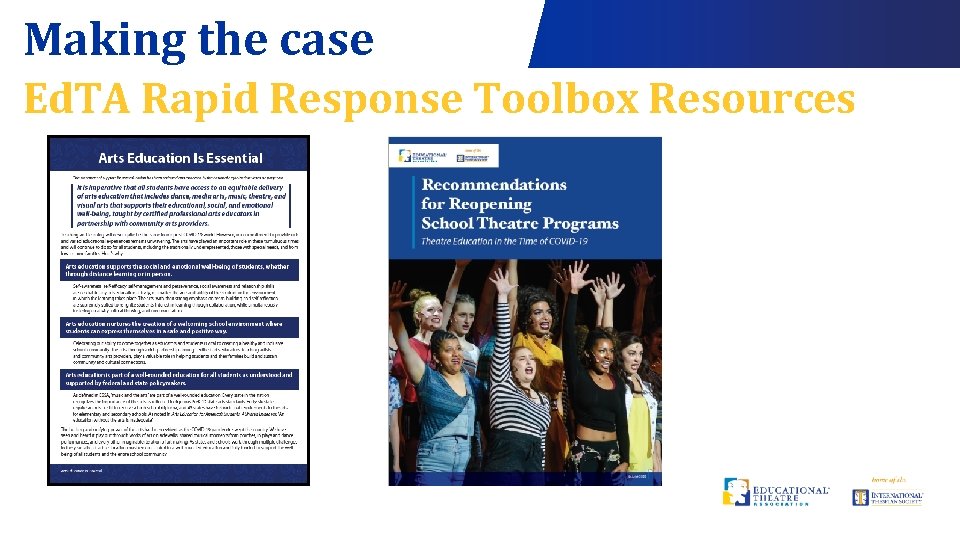 Making the case Ed. TA Rapid Response Toolbox Resources 