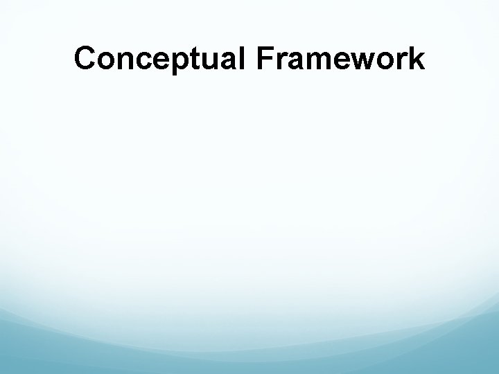 Conceptual Framework 