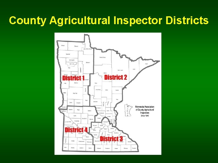 County Agricultural Inspector Districts 