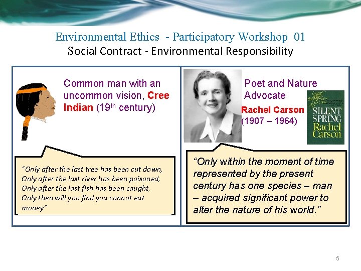 Environmental Ethics - Participatory Workshop 01 Social Contract - Environmental Responsibility Common man with