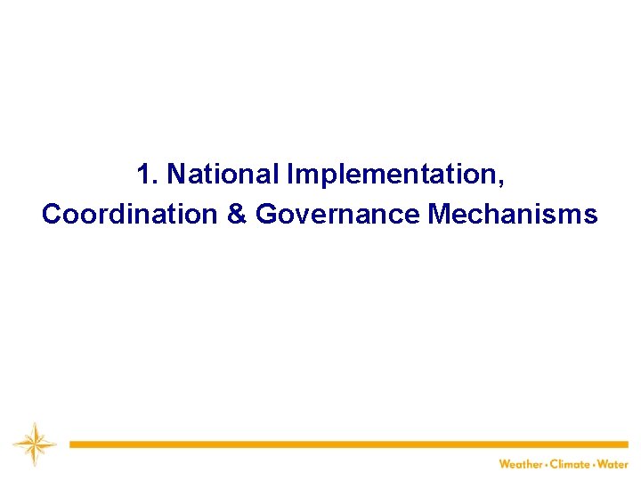 1. National Implementation, Coordination & Governance Mechanisms 10 