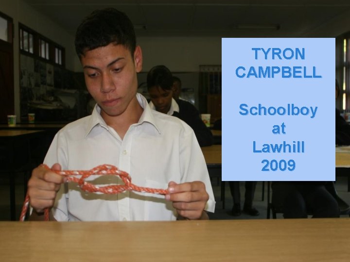 TYRON CAMPBELL Schoolboy at Lawhill 2009 