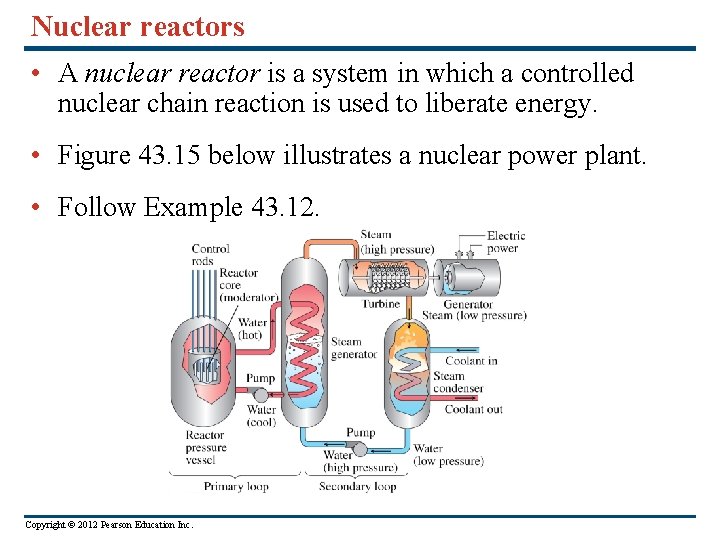 Nuclear reactors • A nuclear reactor is a system in which a controlled nuclear