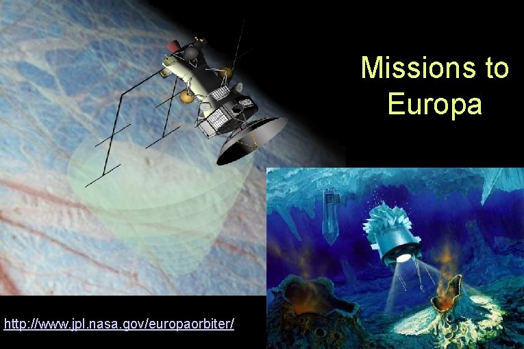 Missions to Europa http: //www. jpl. nasa. gov/europaorbiter/ 