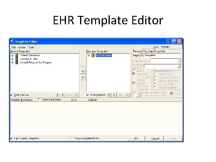 EHR Template Editor 