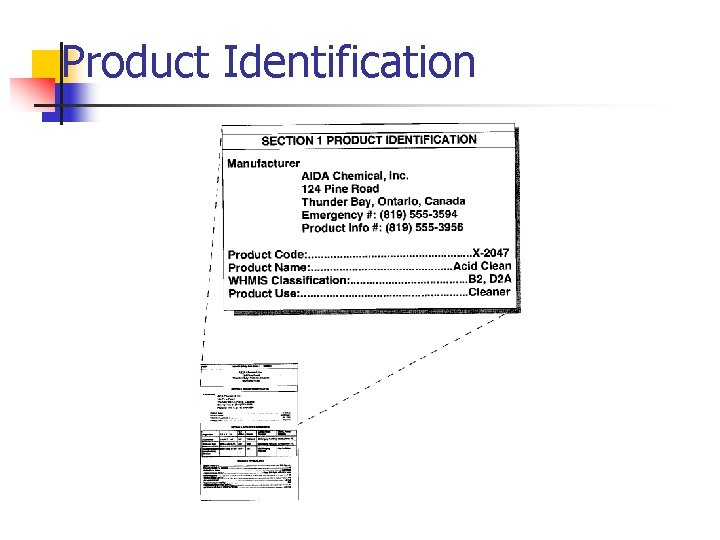 Product Identification 