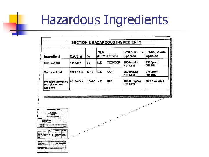 Hazardous Ingredients 