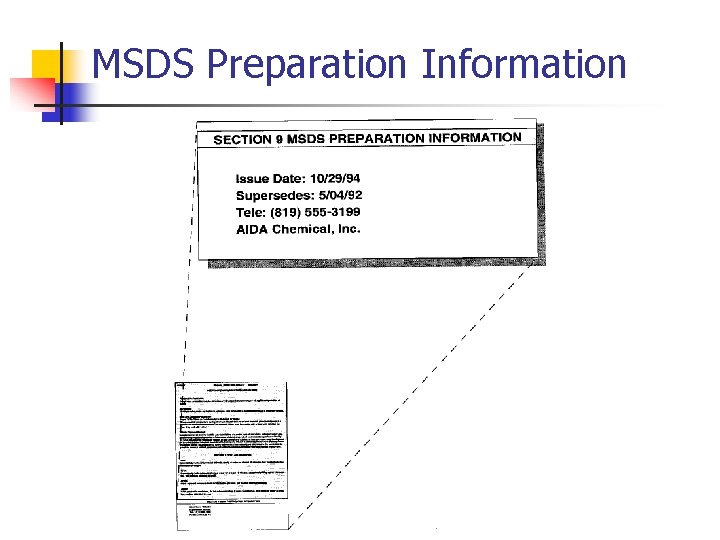 MSDS Preparation Information 