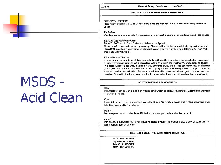 MSDS Acid Clean 