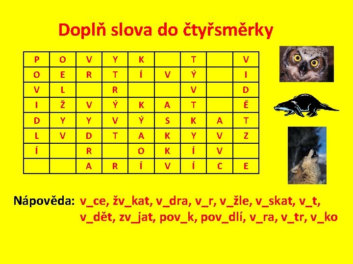 Metodick List Vyjmenovan Slova Tysmrky Jazykov Vzdlvn Jazyk