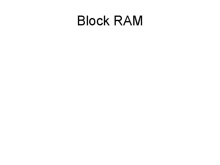 Block RAM 