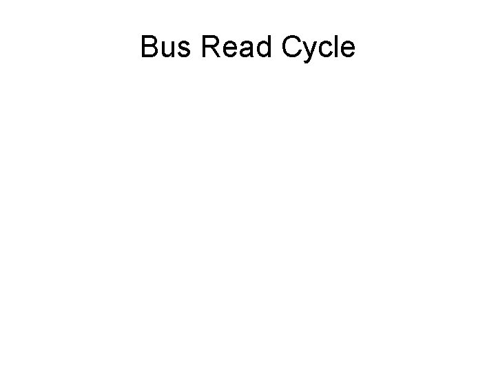 Bus Read Cycle 