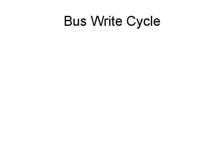 Bus Write Cycle 