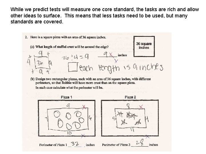 While we predict tests will measure one core standard, the tasks are rich and