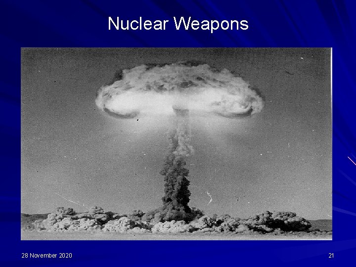 Nuclear Weapons 28 November 2020 21 