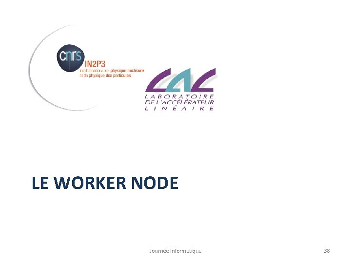 LE WORKER NODE Journée Informatique 38 