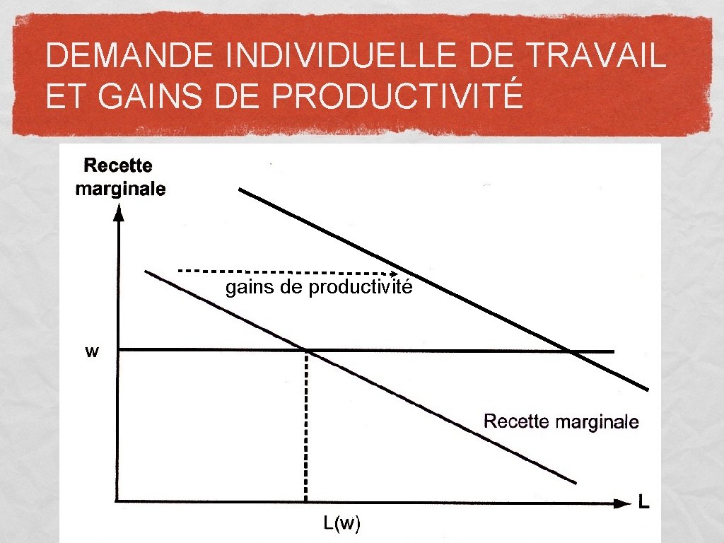 DEMANDE INDIVIDUELLE DE TRAVAIL ET GAINS DE PRODUCTIVITÉ gains de productivité 