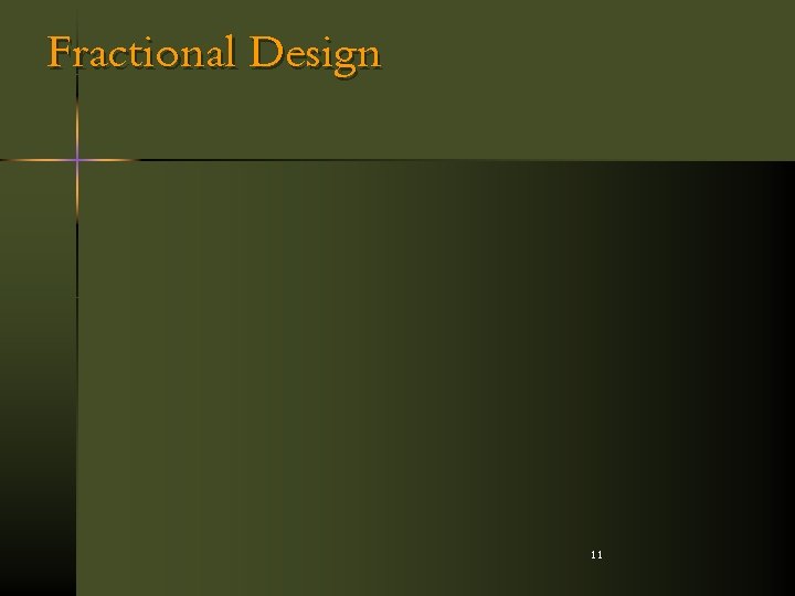 Fractional Design 11 