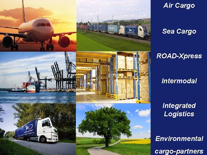 Air Cargo Sea Cargo ROAD-Xpress Intermodal Integrated Logistics Environmental cargo-partners 