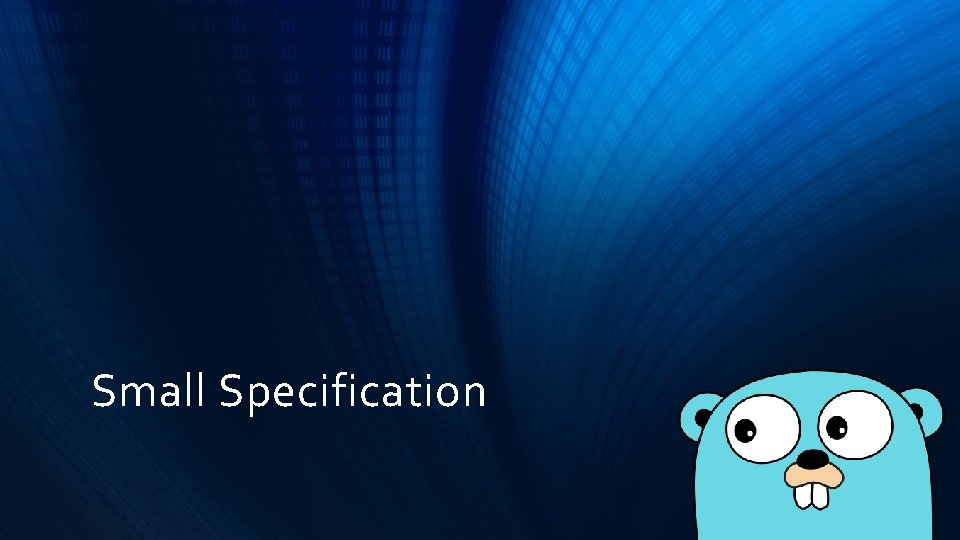 Small Specification Small Specification