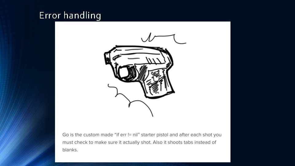 Error handling Error handling