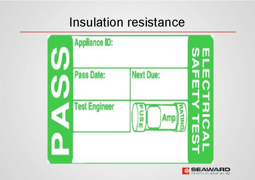 Insulation resistance 