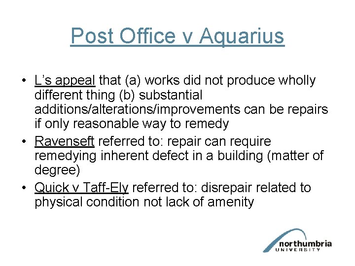 Post Office v Aquarius • L’s appeal that (a) works did not produce wholly Post Office v Aquarius • L’s appeal that (a) works did not produce wholly