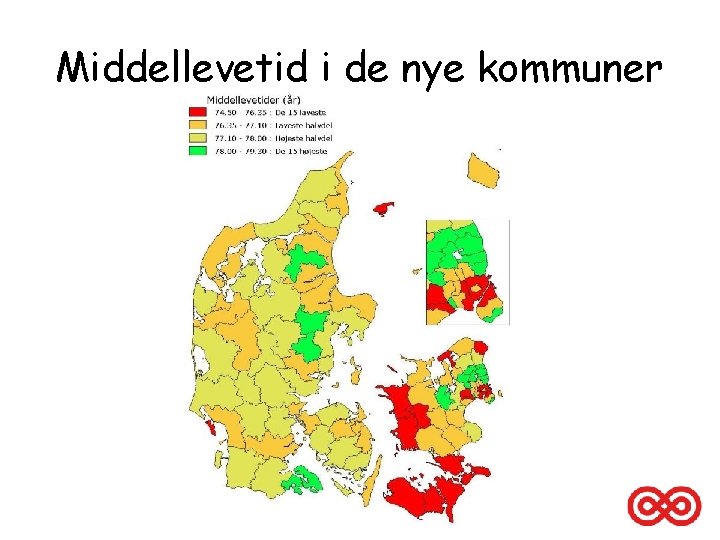 Middellevetid i de nye kommuner 