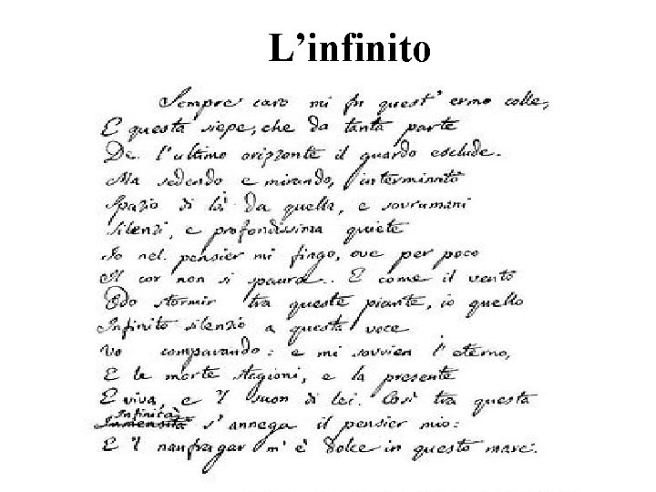 L’infinito 