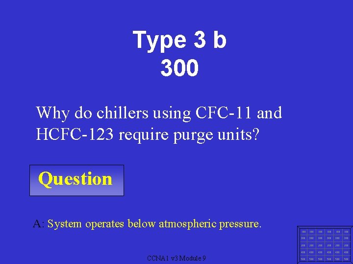 Type 3 b 300 Why do chillers using CFC-11 and HCFC-123 require purge units?