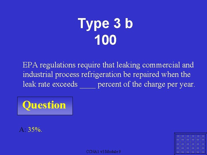 Type 3 b 100 EPA regulations require that leaking commercial and industrial process refrigeration