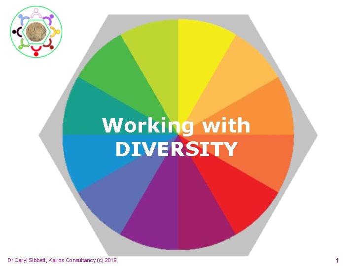 Working with DIVERSITY Dr Caryl Sibbett, Kairos Consultancy (c) 2019 1 