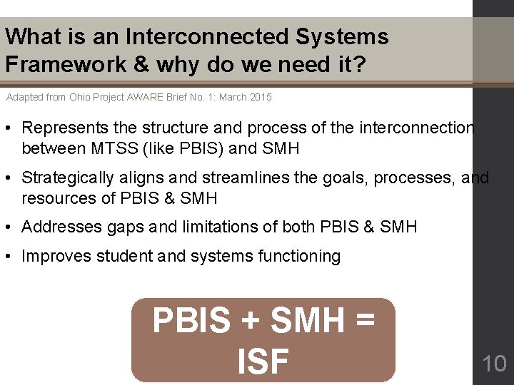 What is an Interconnected Systems Framework & why do we need it? Adapted from