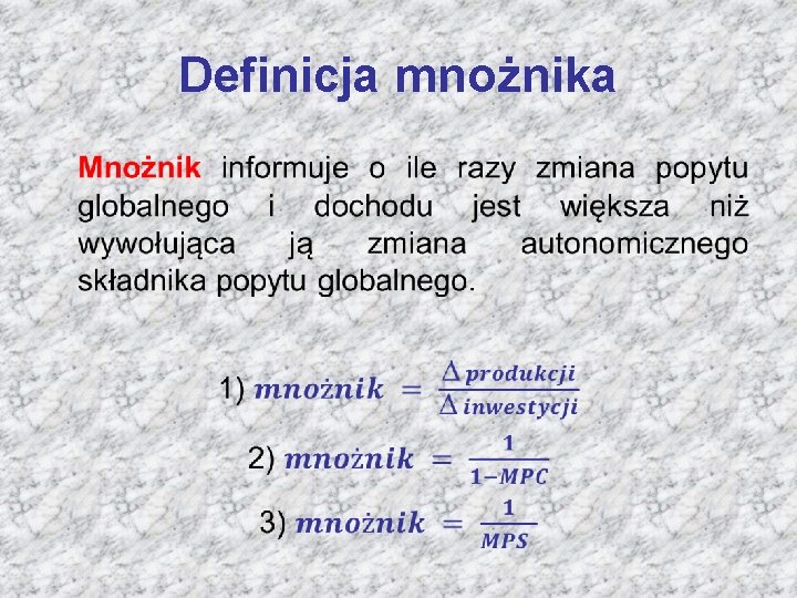 Definicja mnożnika • 