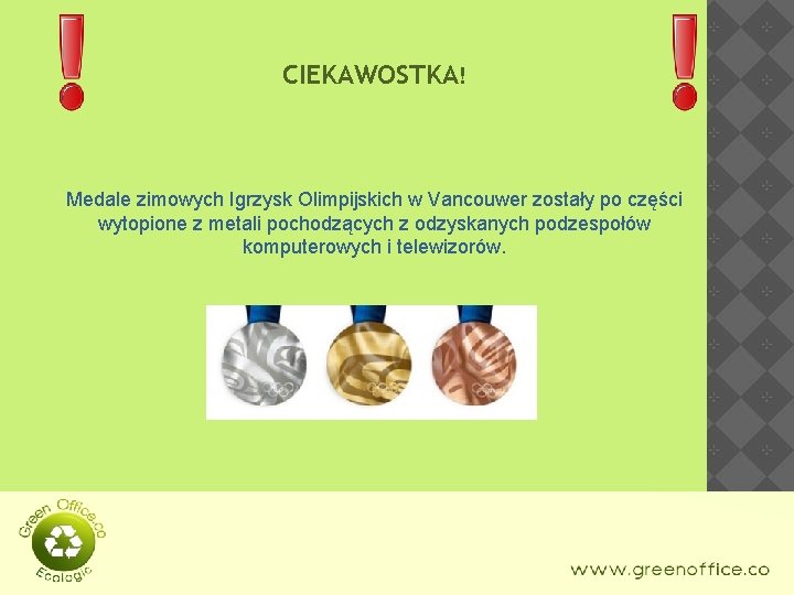 CIEKAWOSTKA! Medale zimowych Igrzysk Olimpijskich w Vancouwer zostały po części wytopione z metali pochodzących