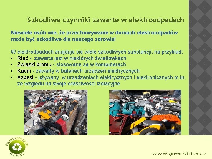 Szkodliwe czynniki zawarte w elektroodpadach Niewiele osób wie, że przechowywanie w domach elektroodpadów może