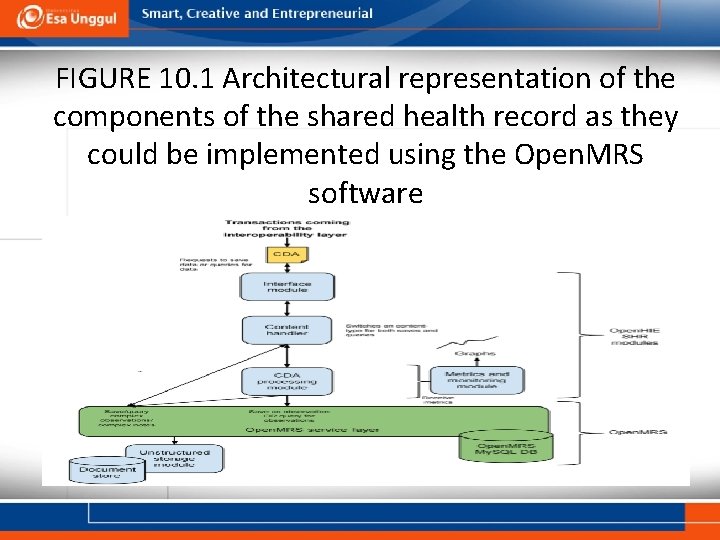 FIGURE 10. 1 Architectural representation of the components of the shared health record as