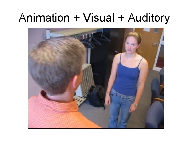 Animation + Visual + Auditory 