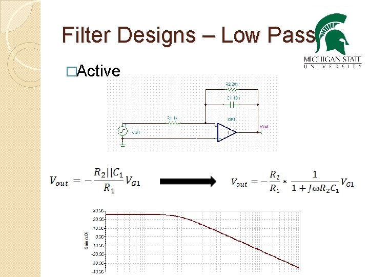 Filter Designs – Low Pass �Active 