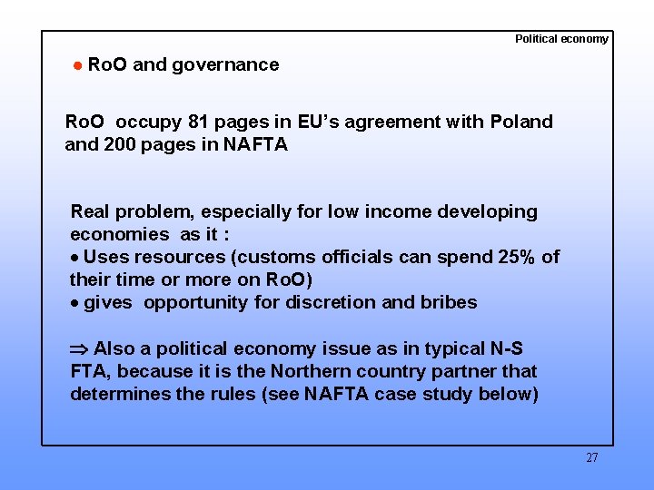 Political economy Ro. O and governance Ro. O occupy 81 pages in EU’s agreement