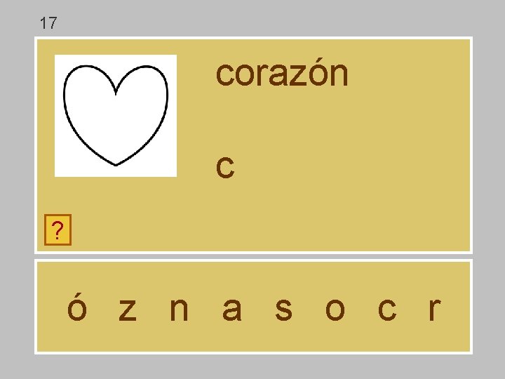 17 corazón c ? ó z n a s o c r 