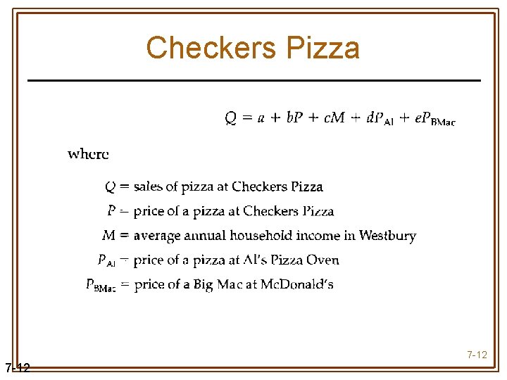 Checkers Pizza 7 -12 