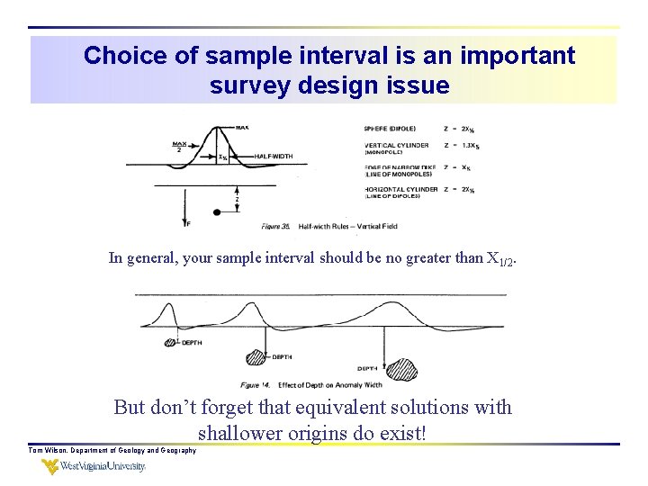 Choice of sample interval is an important survey design issue In general, your sample