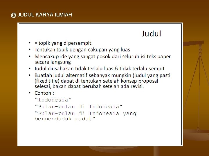 @ JUDUL KARYA ILMIAH 